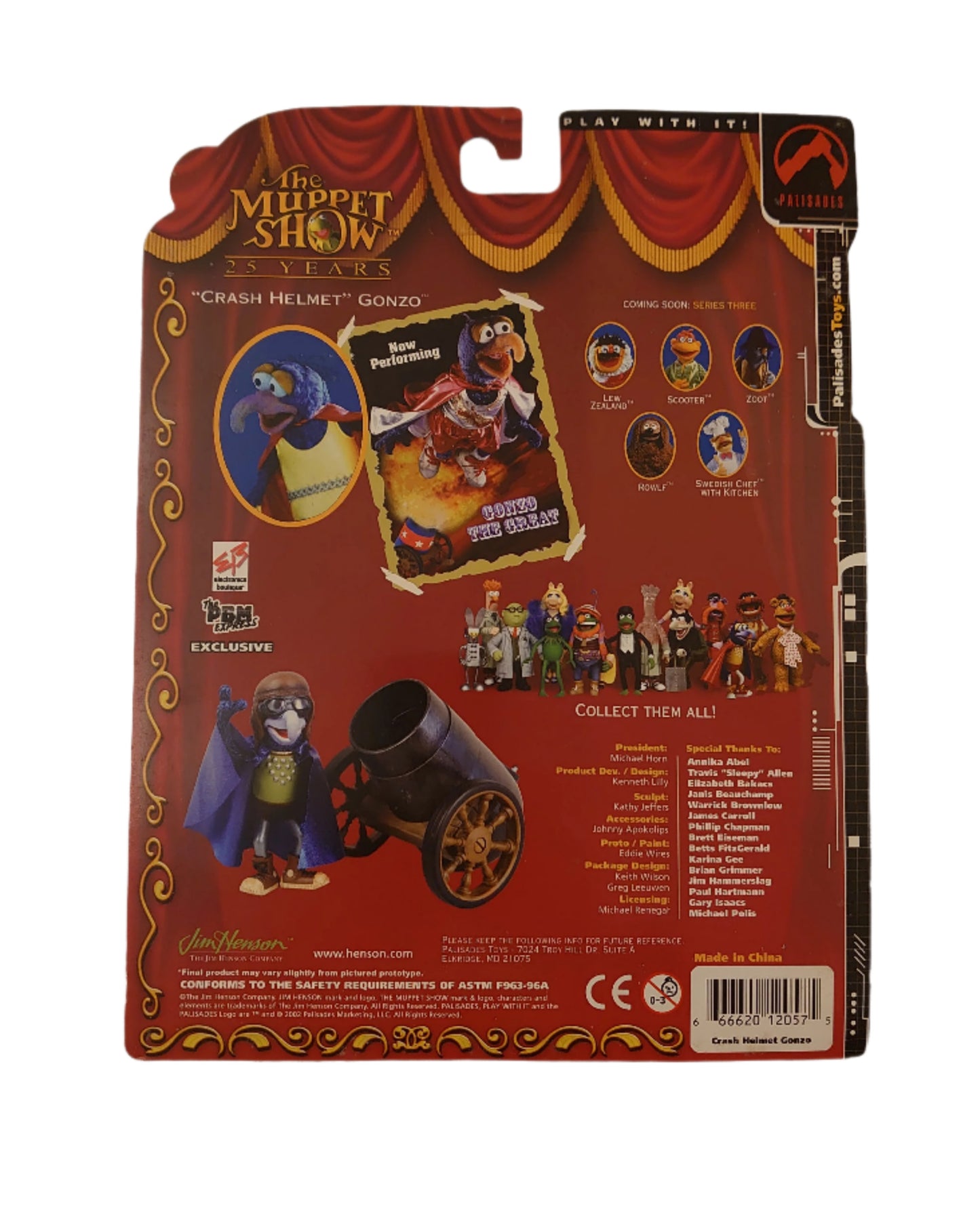 Crash Helmet Gonzo From Jim Hensons Muppet Show By Palisades Toys