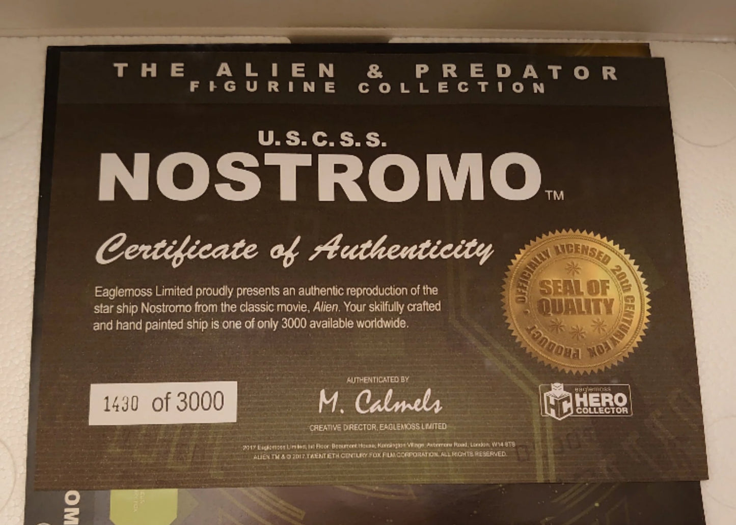 Alien Commercial Tug Spaceship Nostromo By Eaglemoss