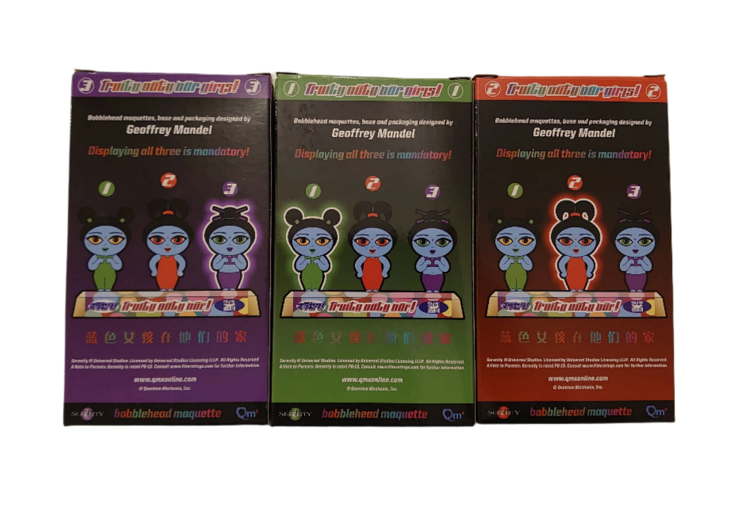 Limited Edition Quantum Mechanix Serenity Fruity Oaty Bar Girls Firefly QMx