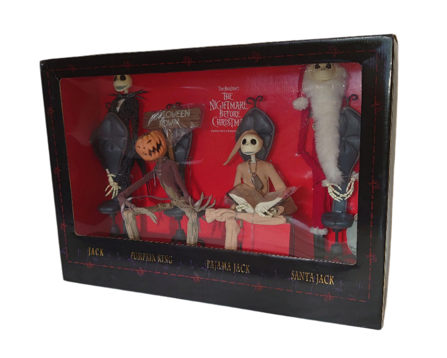 The Nightmare Before Christmas Jack Skellington As Santa, Pajama, Pumpkin King & Pinstripe Jack By Jun Planning