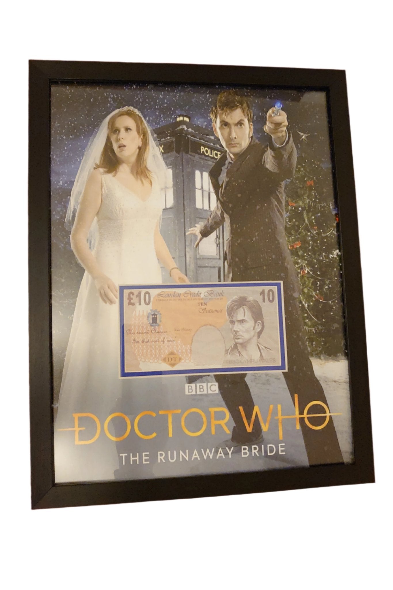 David Tennant 10th Doctor Who Framed £10 Note BBC The Runaway Bride Catherine Tate Donna Noble