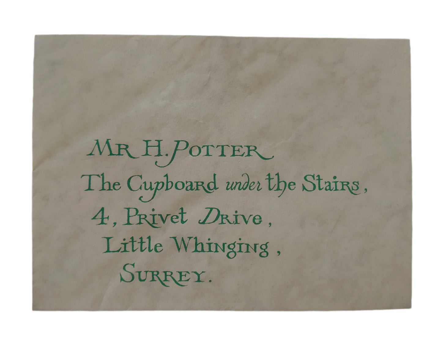 Harry Potter And The Philosopher's Stone Hogwarts Flying Invitation Screen Used Prop Letter