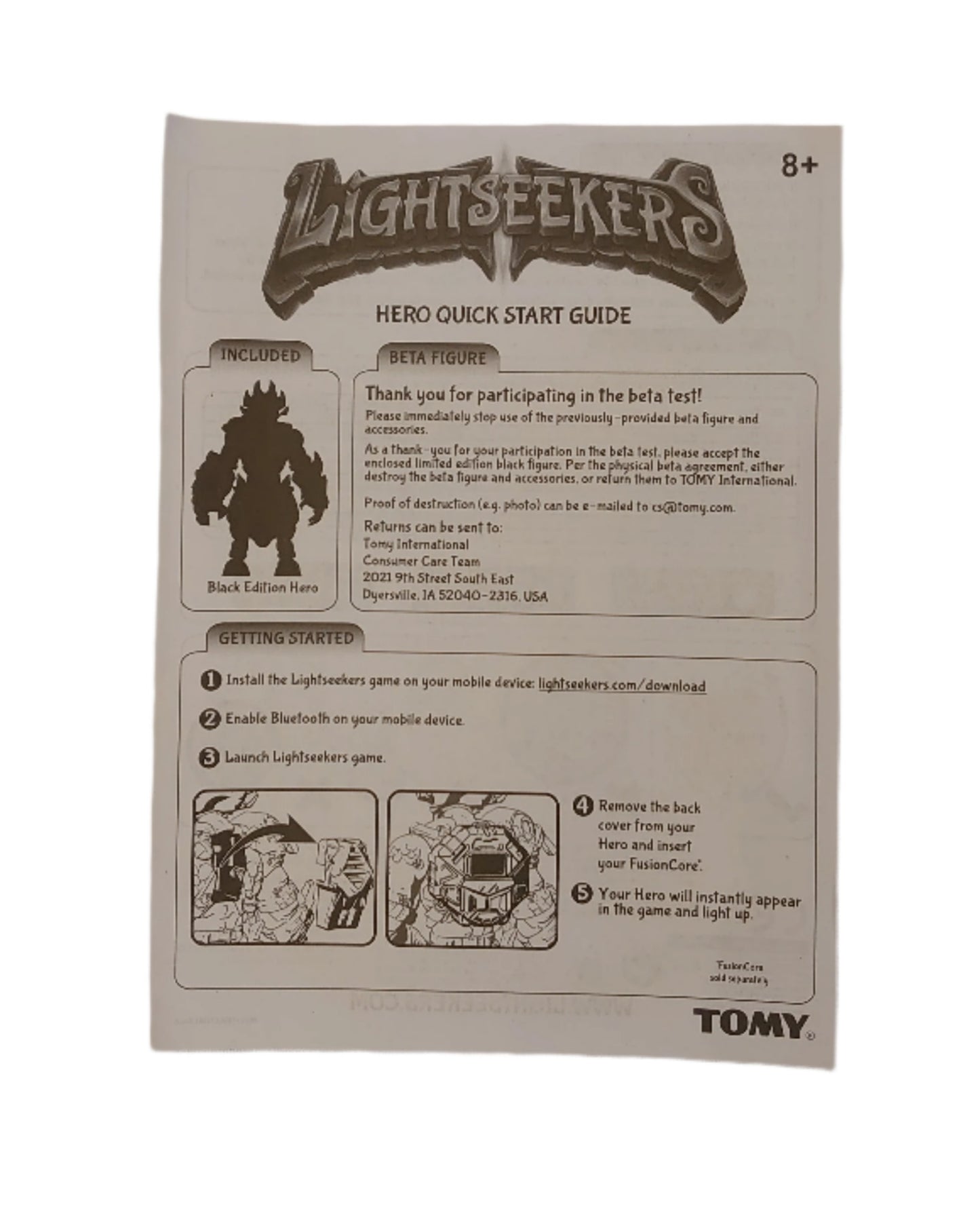 Tomy Toys Beta Test Gift Black Kora Mari Figure Edition Lightseekers USA