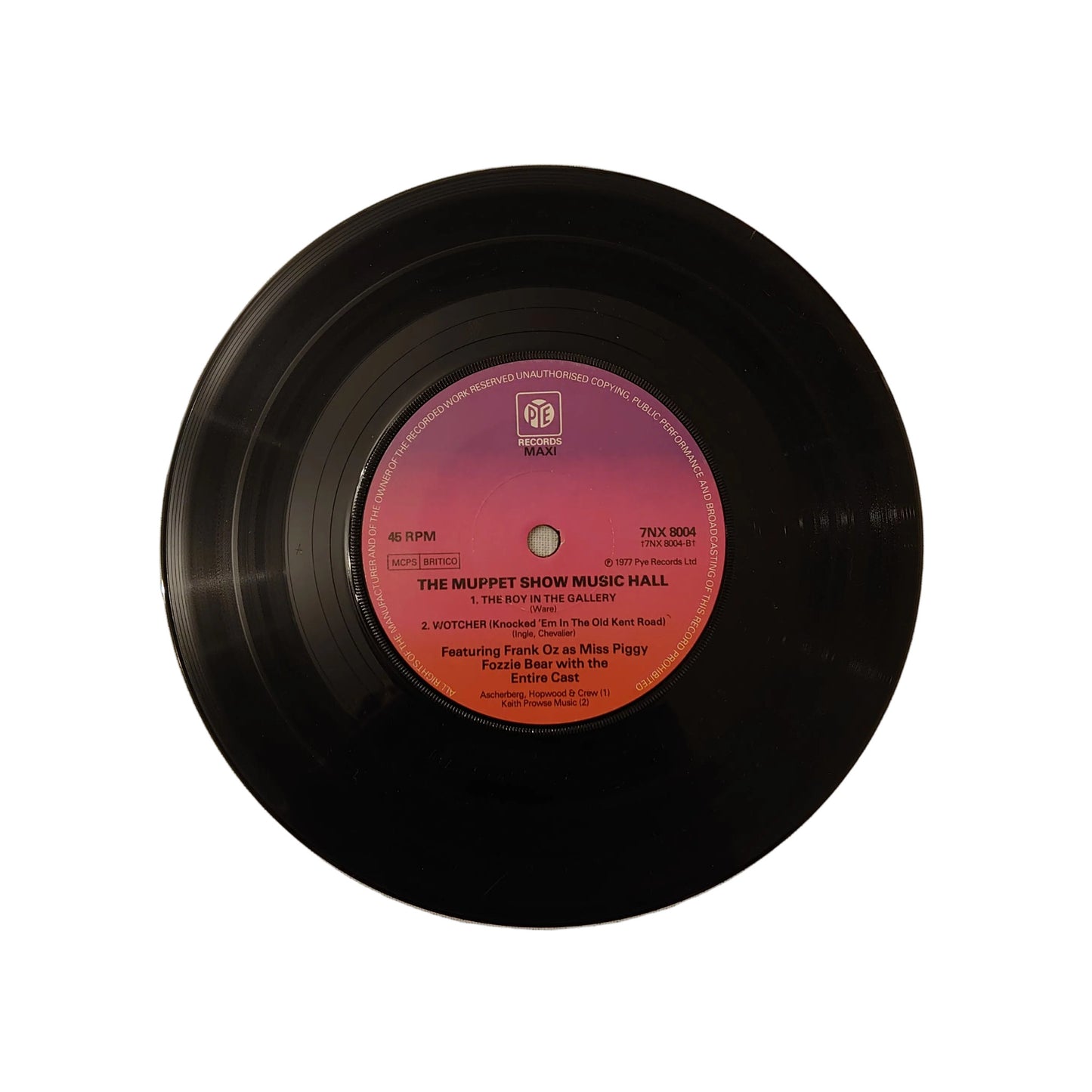 The Jim Henson Muppet Show Miss Piggy Music Hall 7 Inch Vinyl Record By PYE Records 1977