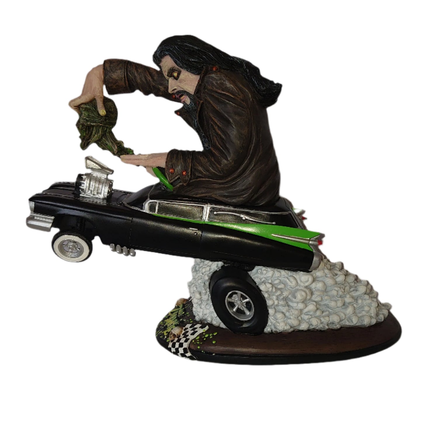 Demon Speeding Rob Zombie Hot Rod Cadillac Hearse Statue By Simian Productions