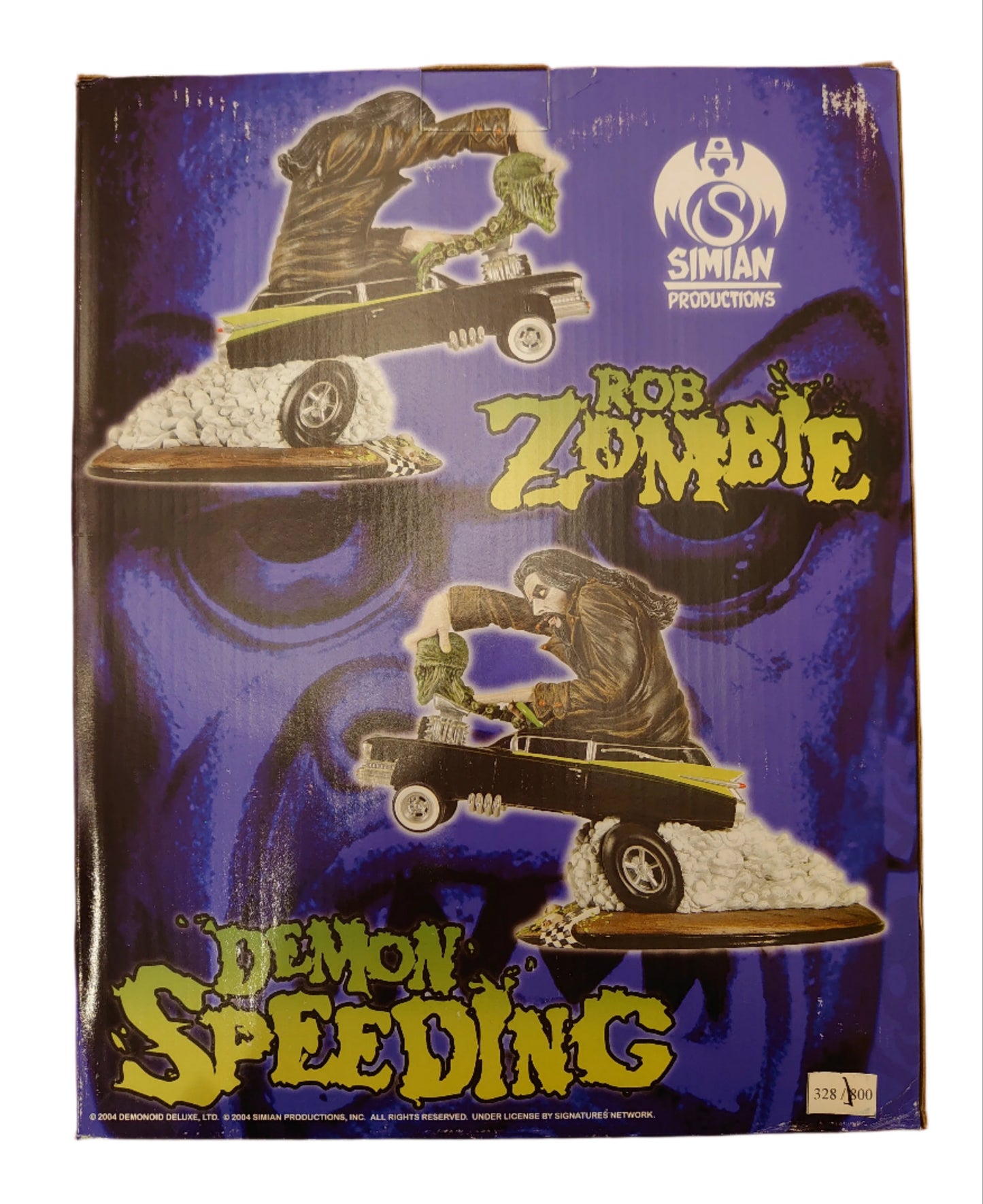 Demon Speeding Rob Zombie Hot Rod Cadillac Hearse Statue By Simian Productions