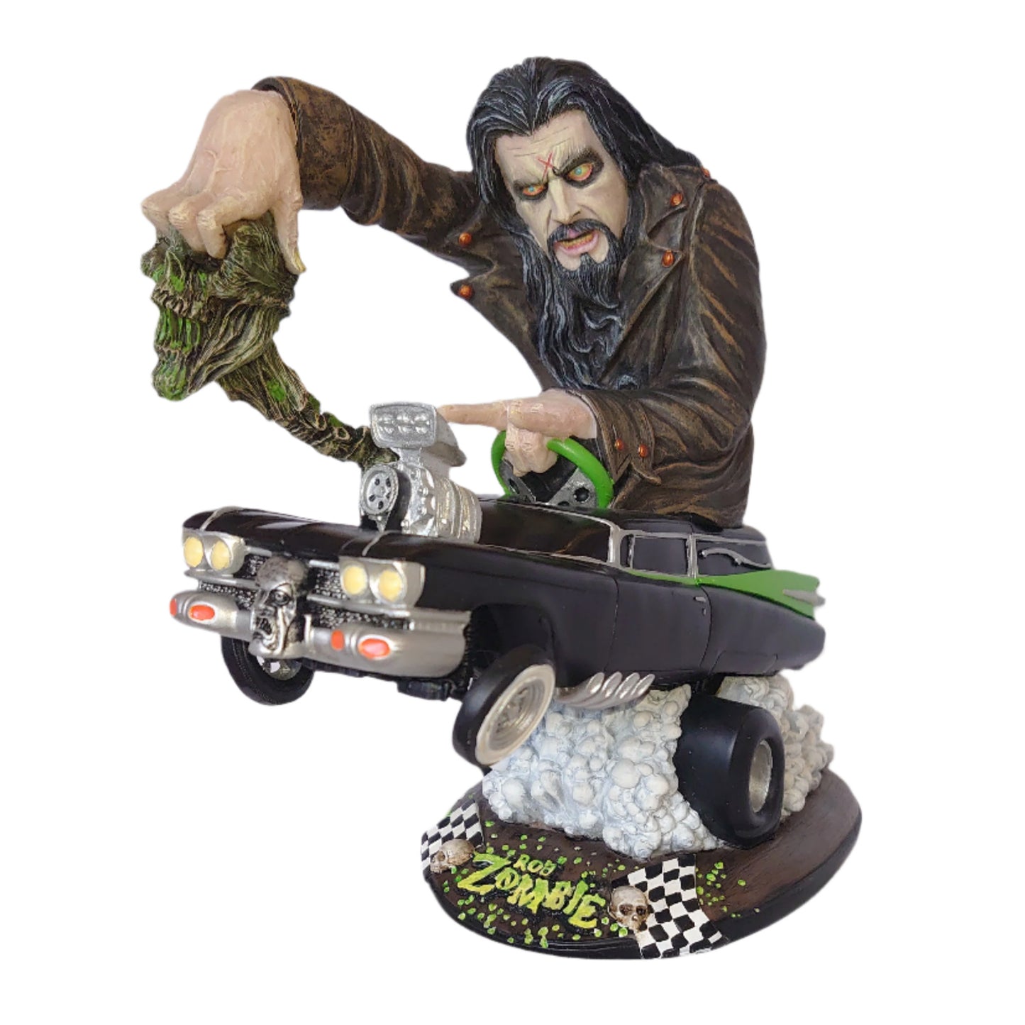 Demon Speeding Rob Zombie Hot Rod Cadillac Hearse Statue By Simian Productions