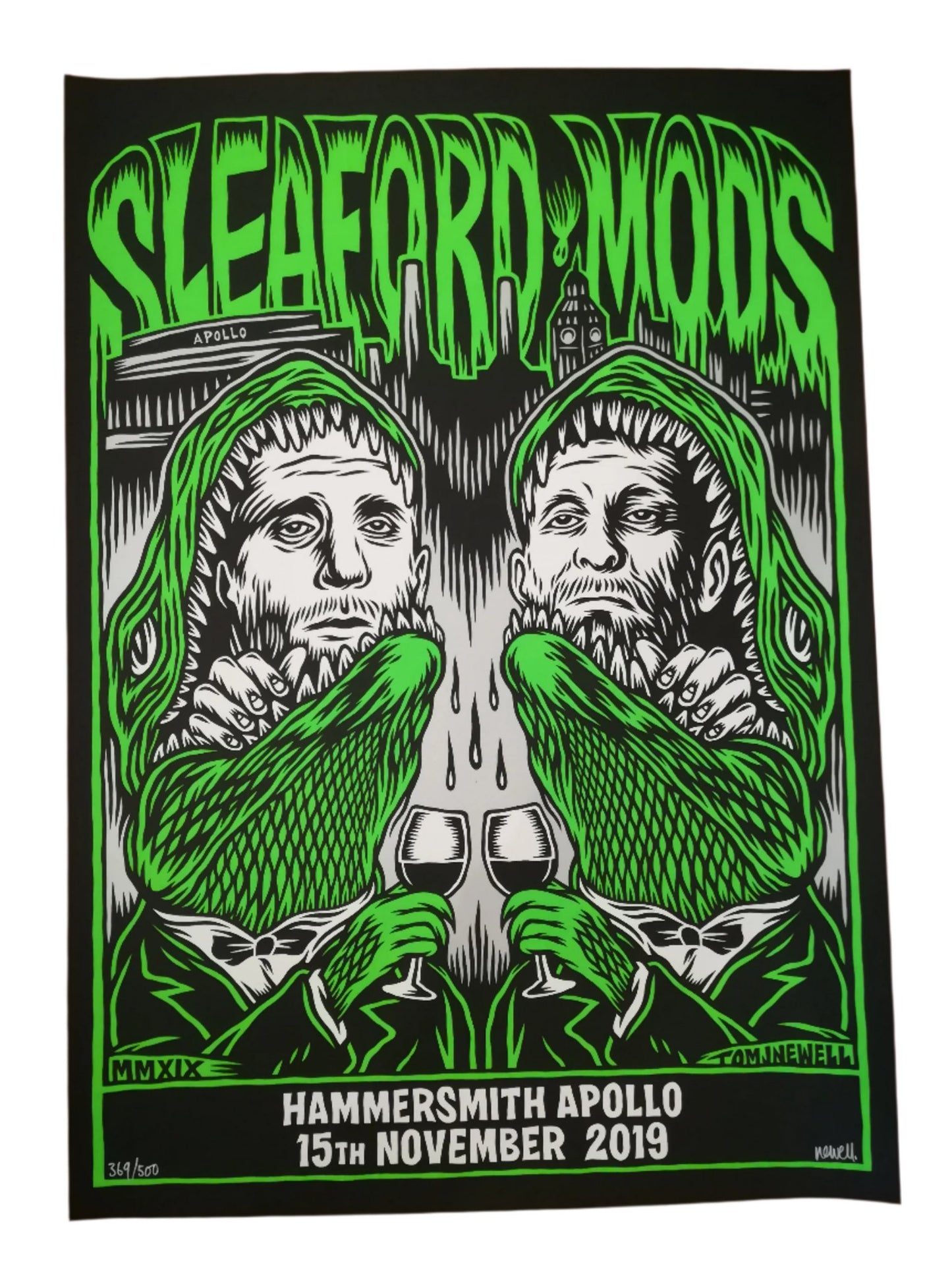 Sleaford Mods Hammersmith Apollo London Poster 2019 Tom J Newell Jason Williamson Andrew Fearn