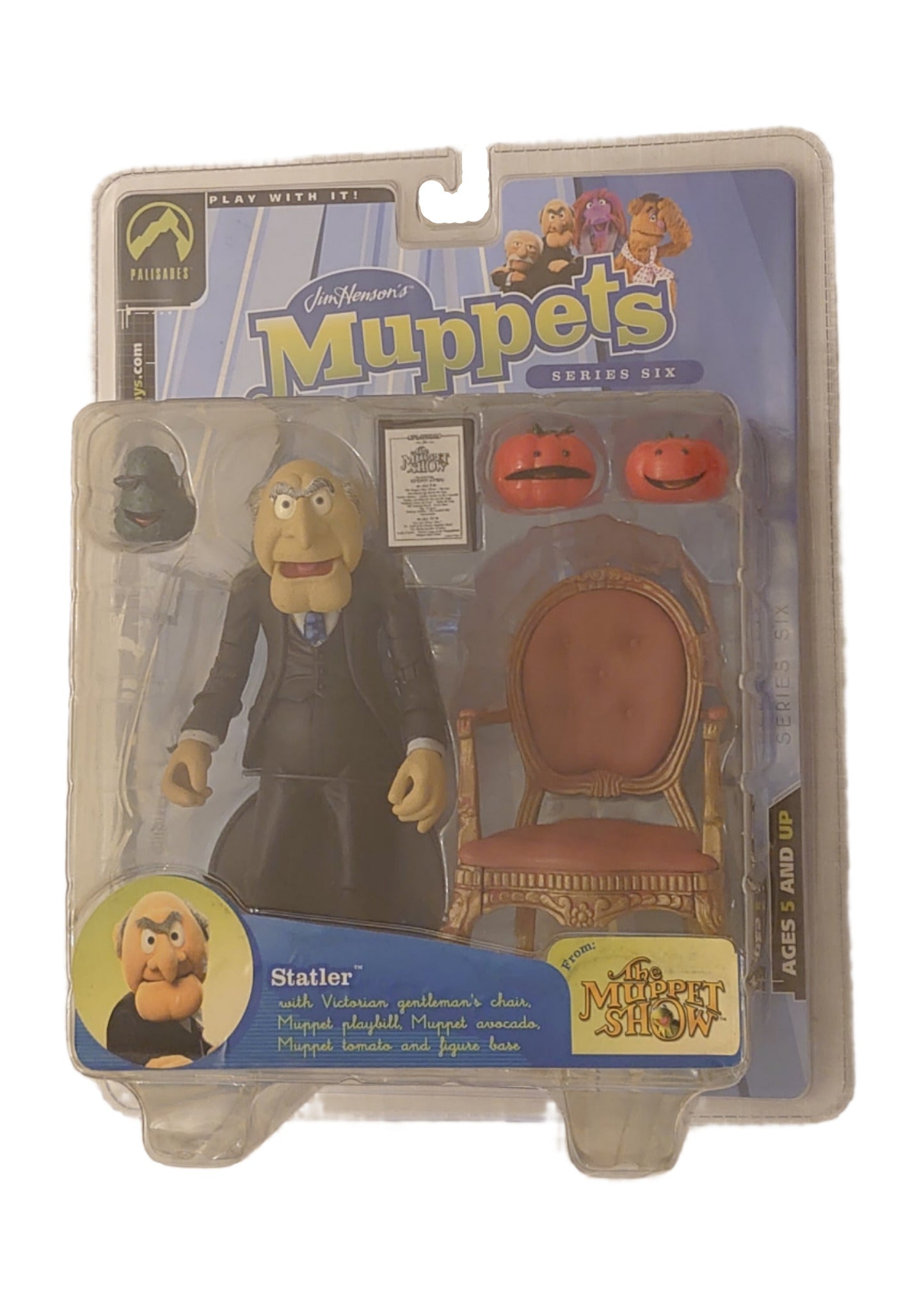 The Jim Henson Muppet Show Series 6 Statler Old Man Heckler Figure Palisades Toys