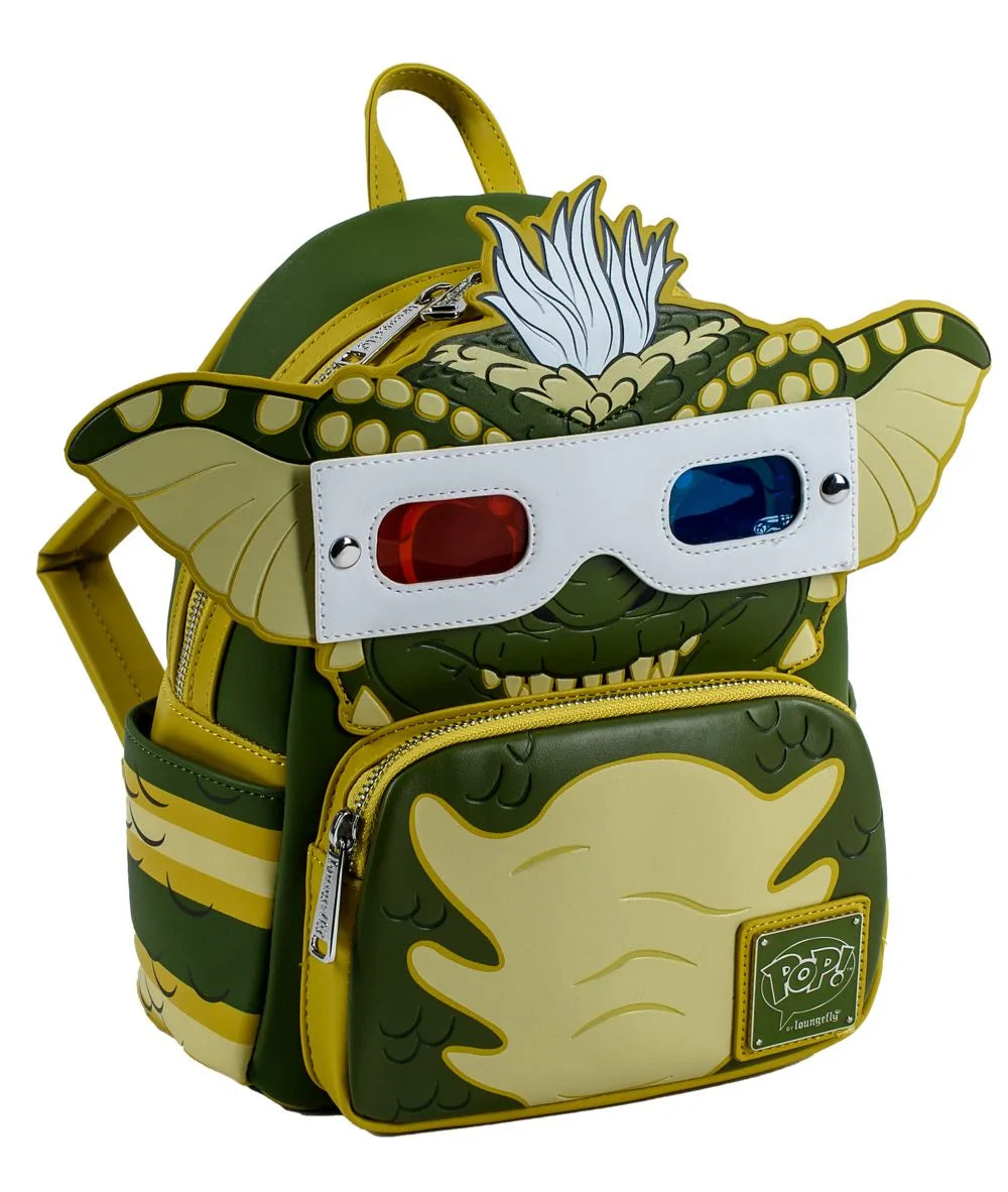 Stripe Gremlin glow in the dark backpack with removable glasses officially licensed by Loungefly