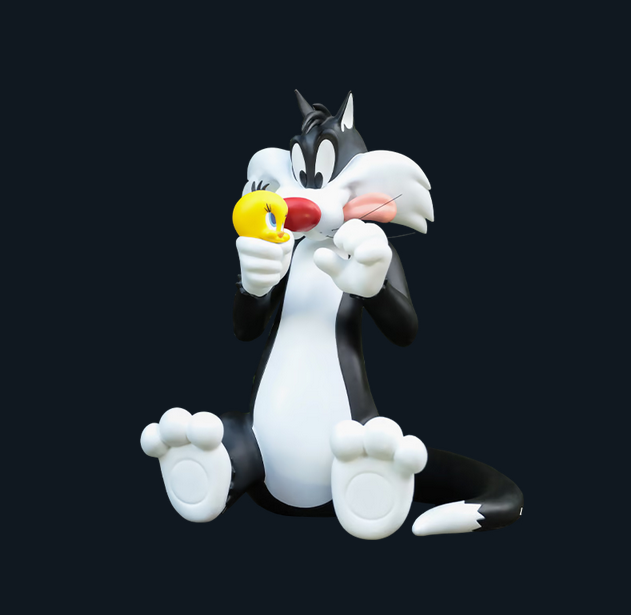 Sylvester J. Pussycat Sr. Tweety Bird Large Vinyl Statue By Soap Studios