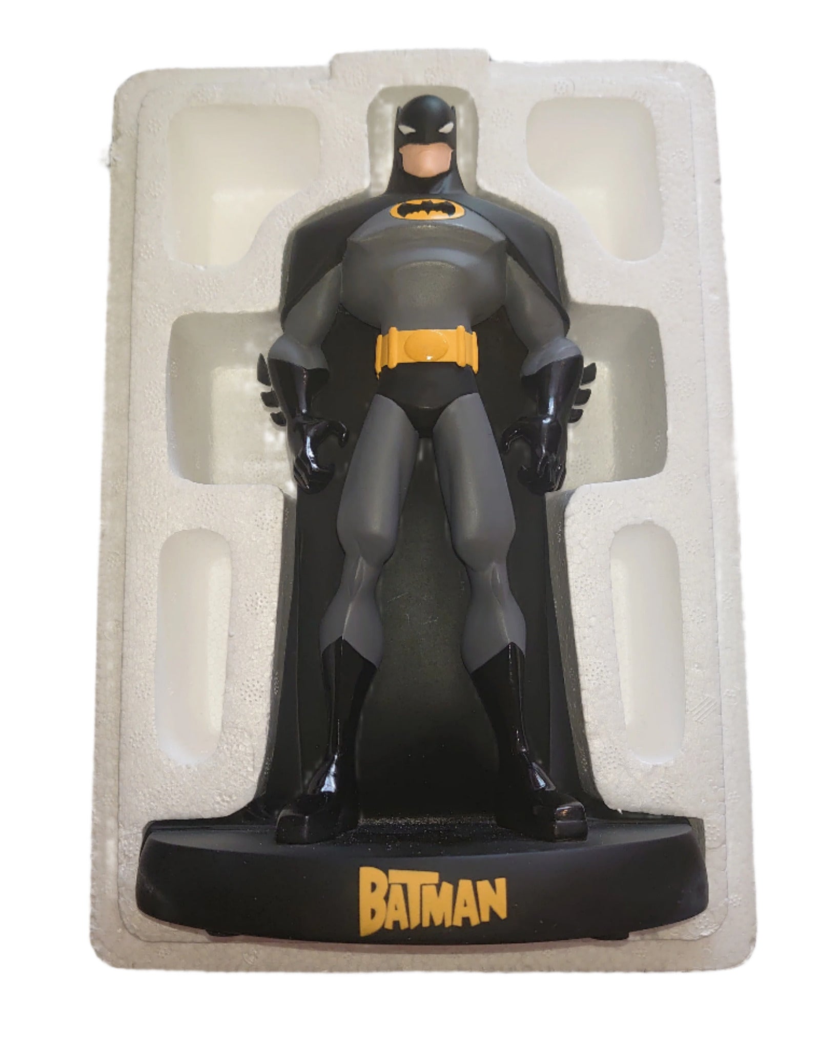 The Dark Knight Strikes a Pose, Ready to Attack, as New Batman: The Animated Series Statue The Dark Knight Strikes a Pose, Ready to Attack, as New Batman: The Animated Series Statue
