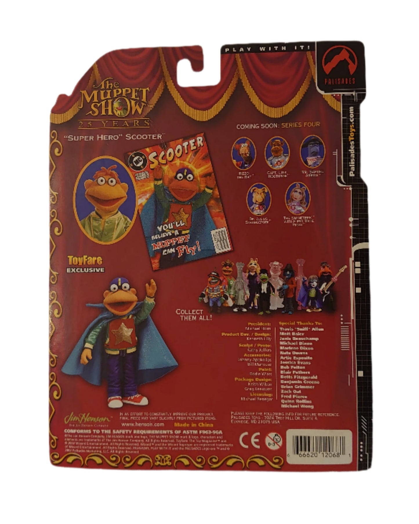 Series 3 Toyfare Exclusive Superhero Scooter From Jim Henson's Muppet Show By Palisades Toys