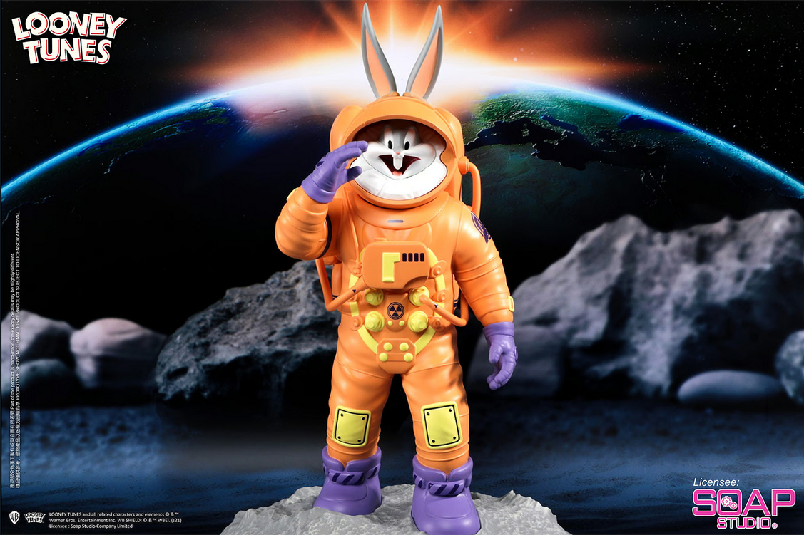 Bugs Bunny Astronaut Statue Warner Bros. Animation Cartoon Looney Tunes