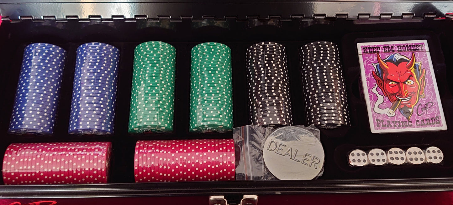 Chris Cooper Hi-Performance Poker Set The Art Of Coop Stuff Devil Man Devil Girls