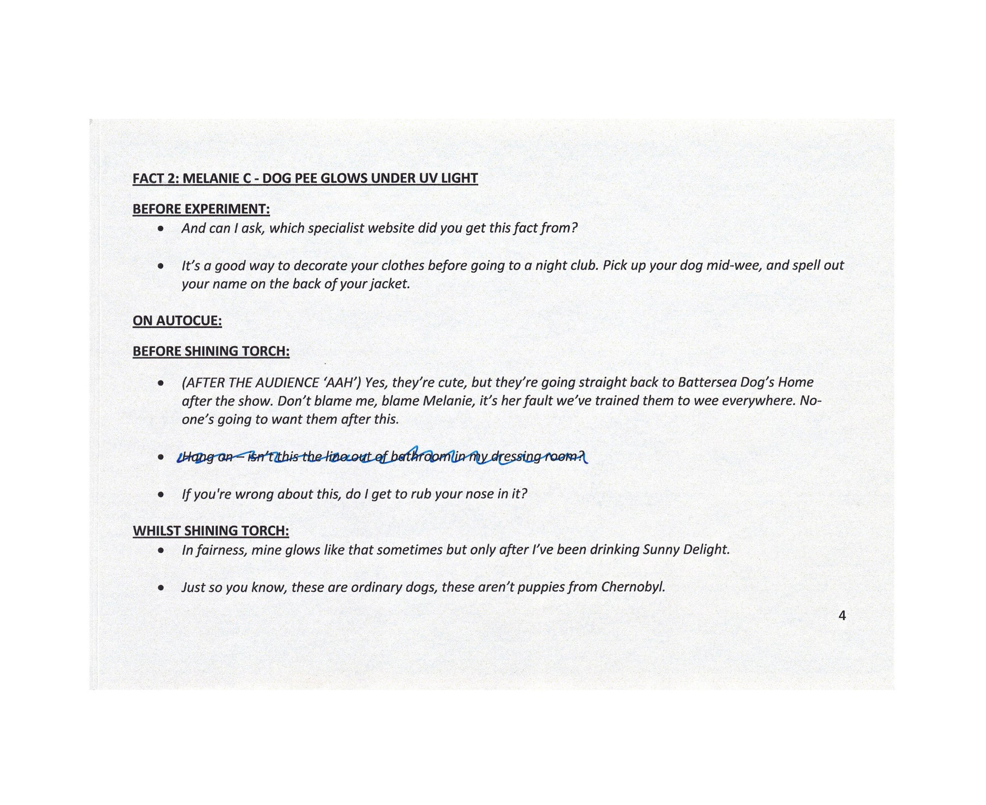 Guest Melanie C Card Prop And Joke Prompt - Duck Quacks Don't Echo Sky One With Lee Mack