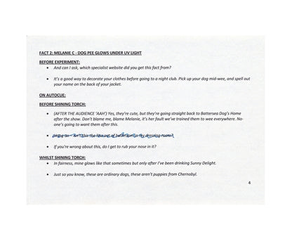 Guest Melanie C Card Prop And Joke Prompt - Duck Quacks Don't Echo Sky One With Lee Mack