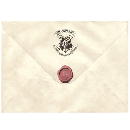 Harry Potter And The Philosopher's Stone Hogwarts Flying Invitation Screen Used Prop Letter