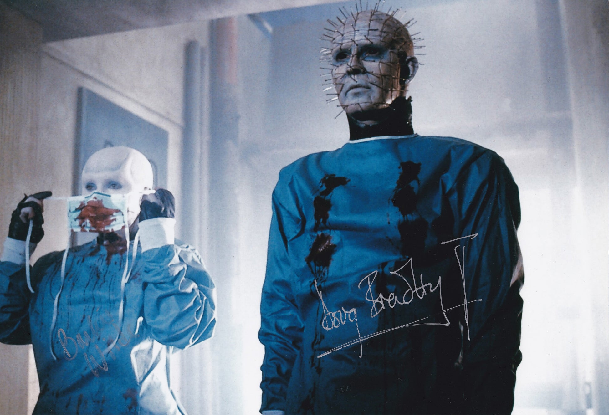 Clive Barker's Hellbound - Hellraiser 2 Signed Photo By Doug Bradley And Barbie Wilde