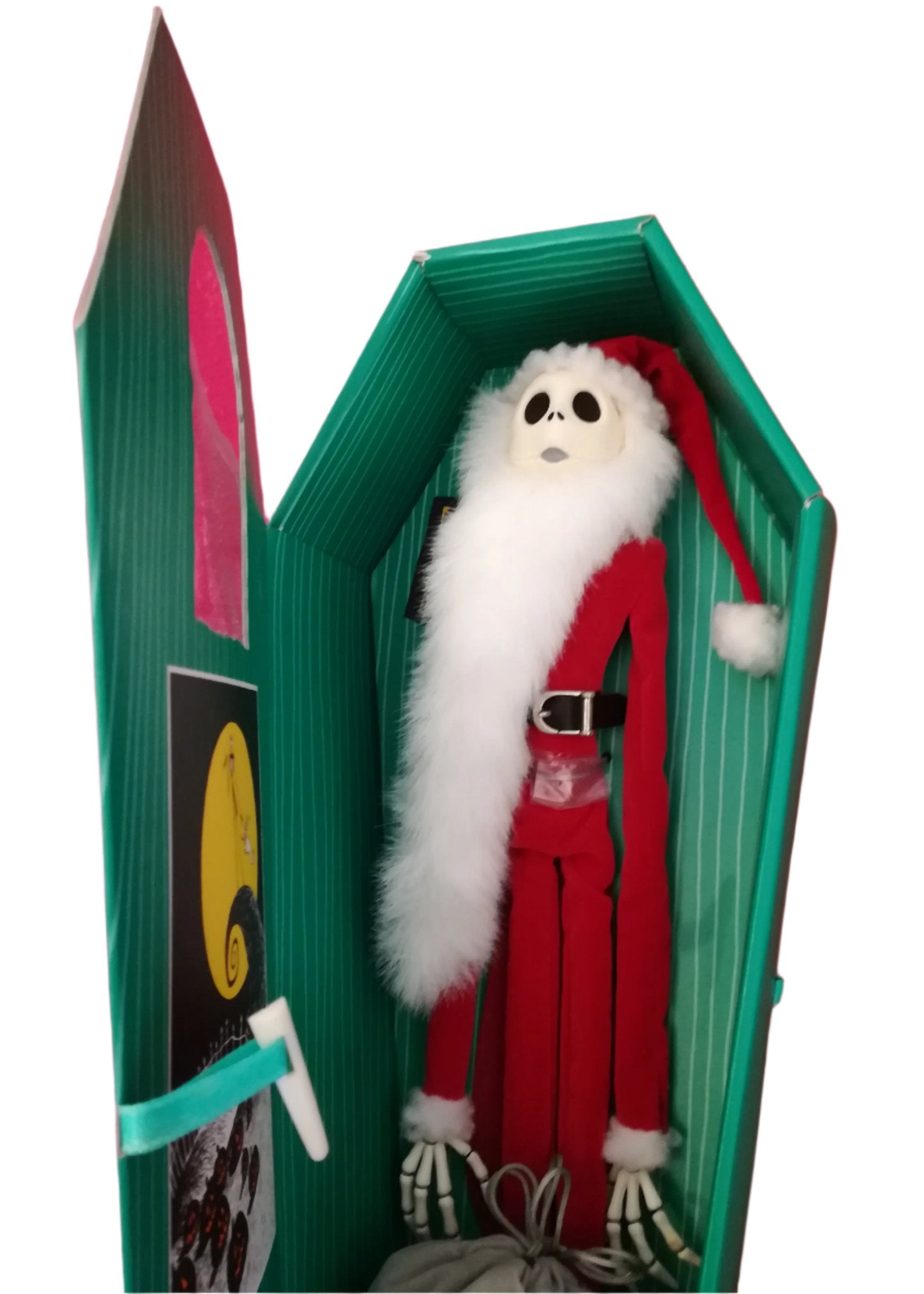 The Nightmare Before Christmas Green Coffin Jack Skellington As Santa Claus By Jun Planning Inc