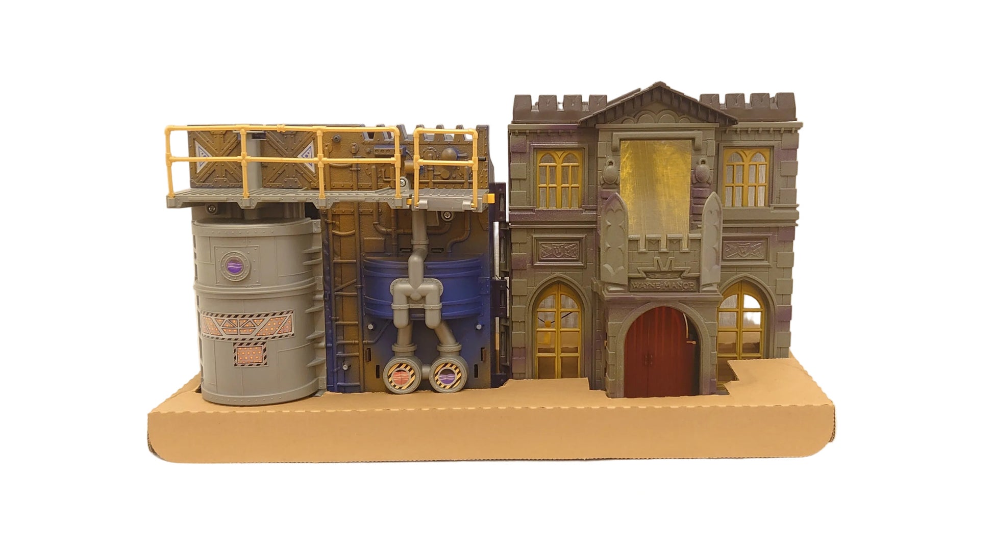 Animated Batman Command Cave / Wayne Manor Playset By Kenner - Canadian Box With Italian Distribution Sticker Giochi Preziosi