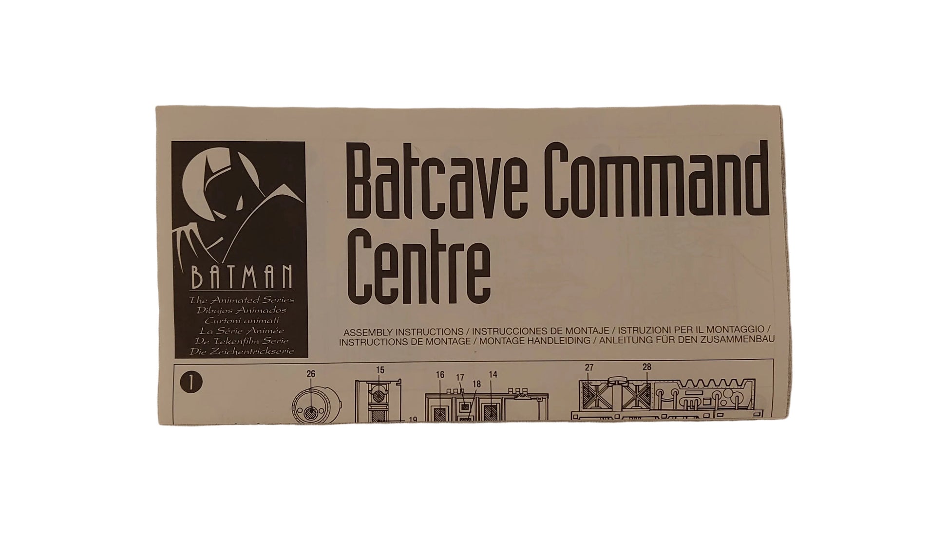 Animated Batman Command Cave / Wayne Manor Playset By Kenner - Canadian Box With Italian Distribution Sticker Giochi Preziosi