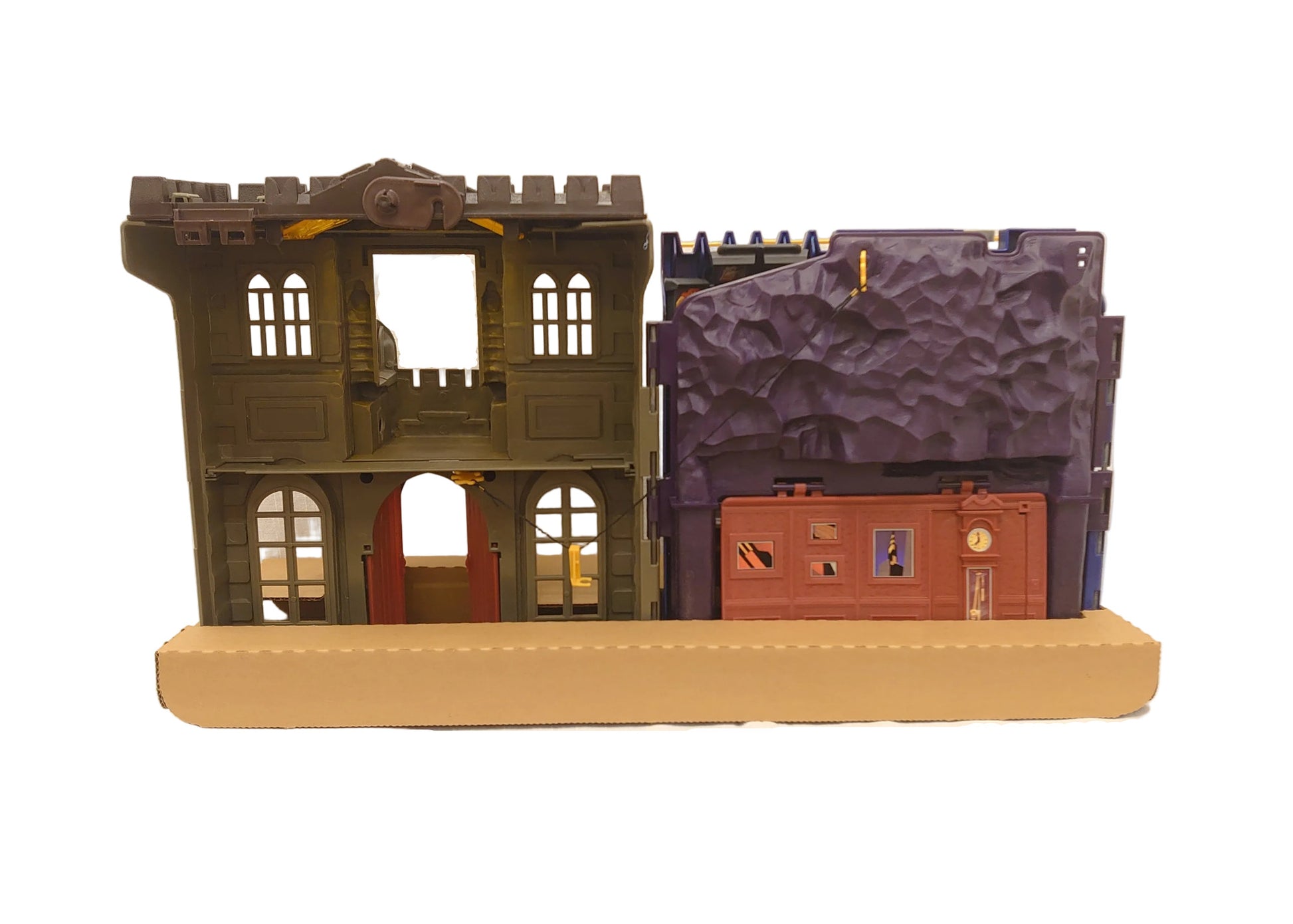 Animated Batman Command Cave / Wayne Manor Playset By Kenner - Canadian Box With Italian Distribution Sticker Giochi Preziosi