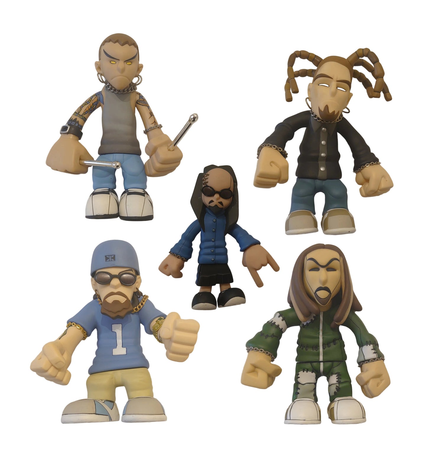 Gruntz Korn Figures Jonathan Davis,  James Munky Shaffer, Brian Head Welch, Reginald Fieldy Arvizu, David Silveria, Untouchables