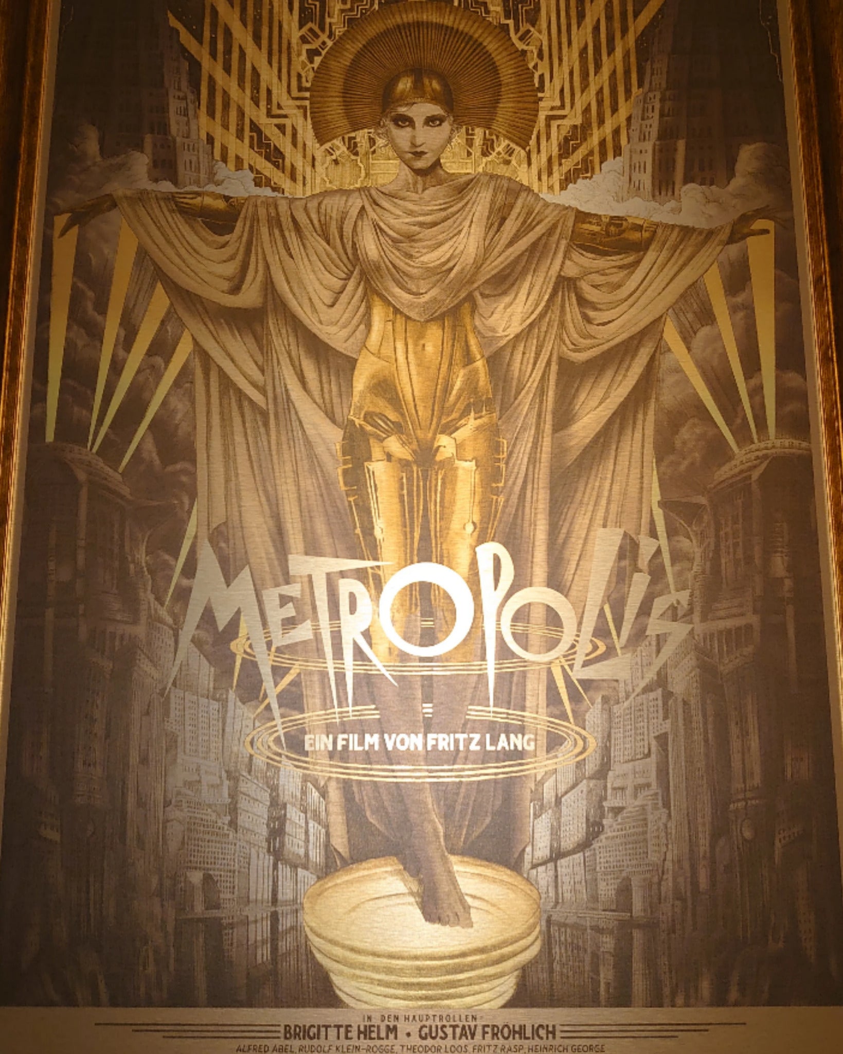 Brigette Helm Maria Robotix Futura Artwork Metal Poster From Fritz Lang's Movie Metropolis