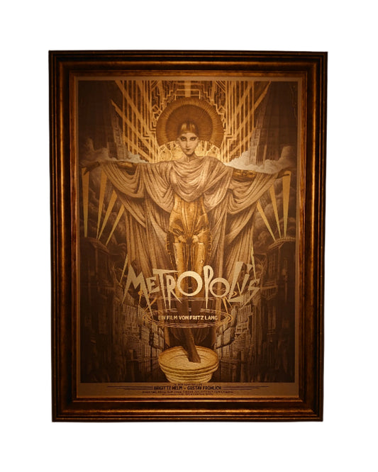 Brigette Helm Maria Robotix Futura Artwork Metal Poster From Fritz Lang's Movie Metropolis