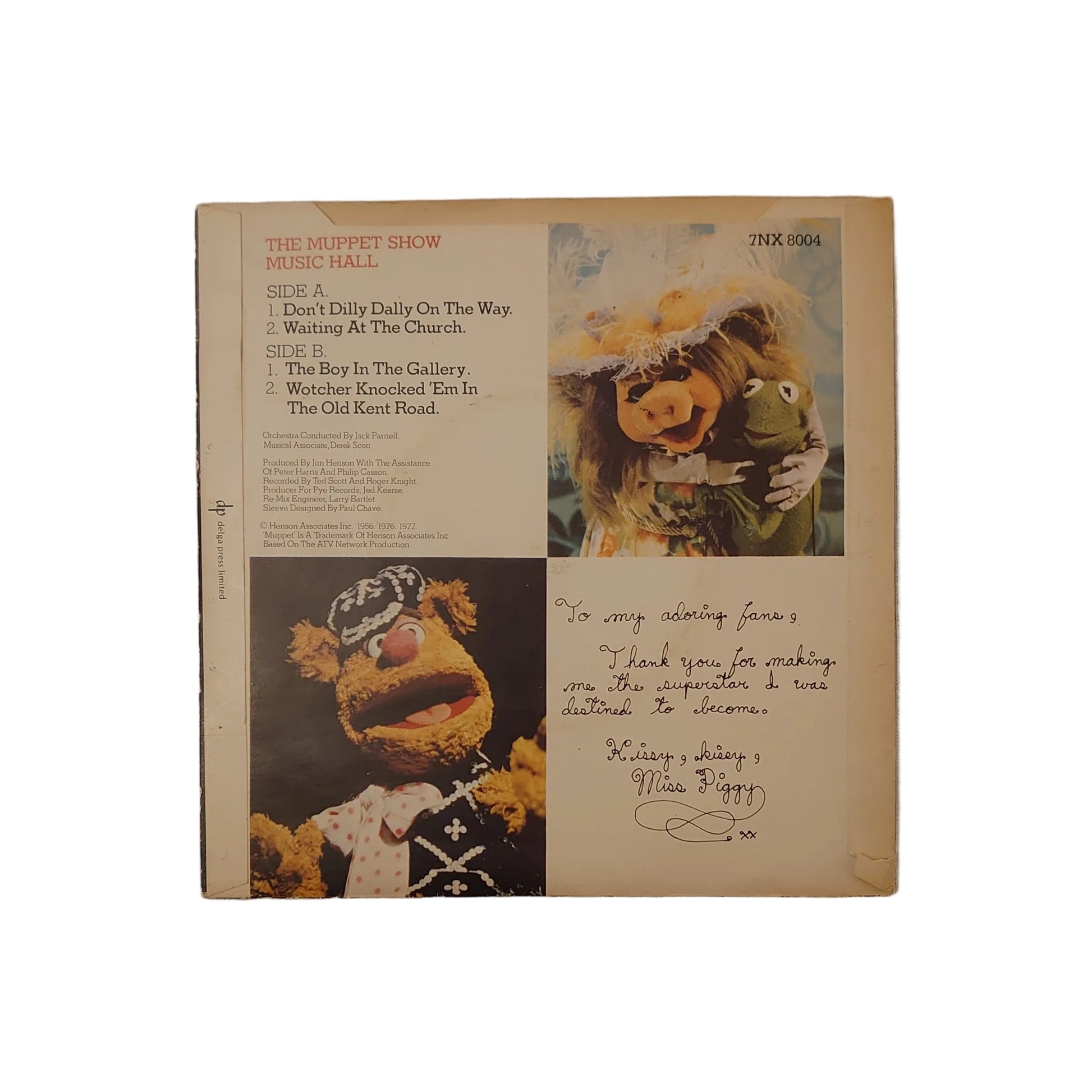The Jim Henson Muppet Show Miss Piggy Music Hall 7 Inch Vinyl Record By PYE Records 1977