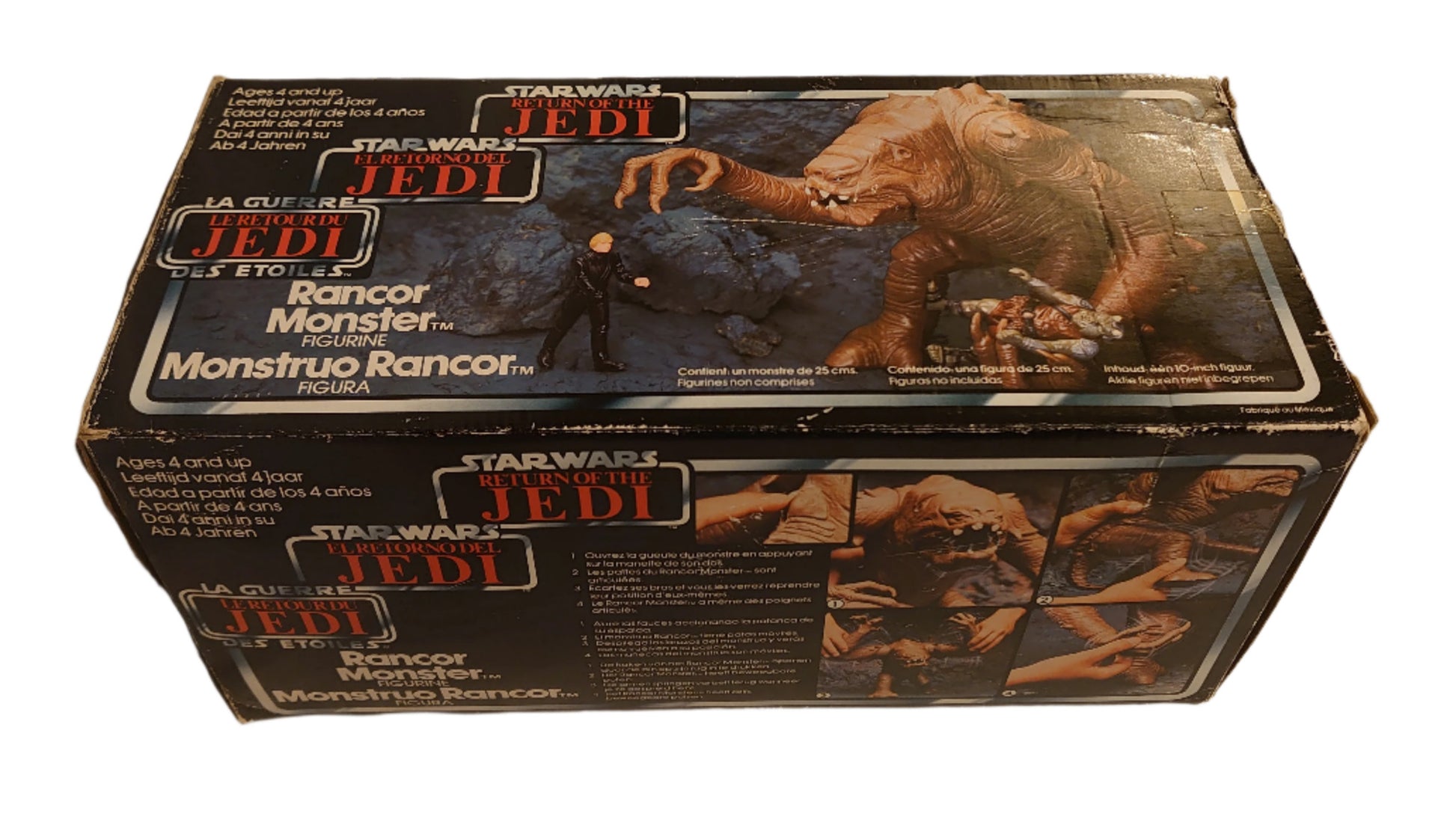Star Wars  Return Of The Jedi Rancor Monster Tri Logo Palitoy Box 