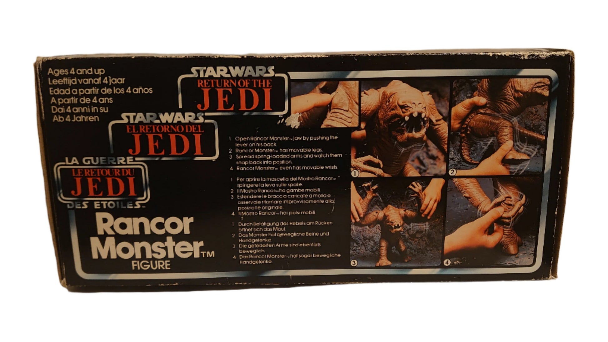 Star Wars  Return Of The Jedi Rancor Monster Tri Logo Palitoy Box 