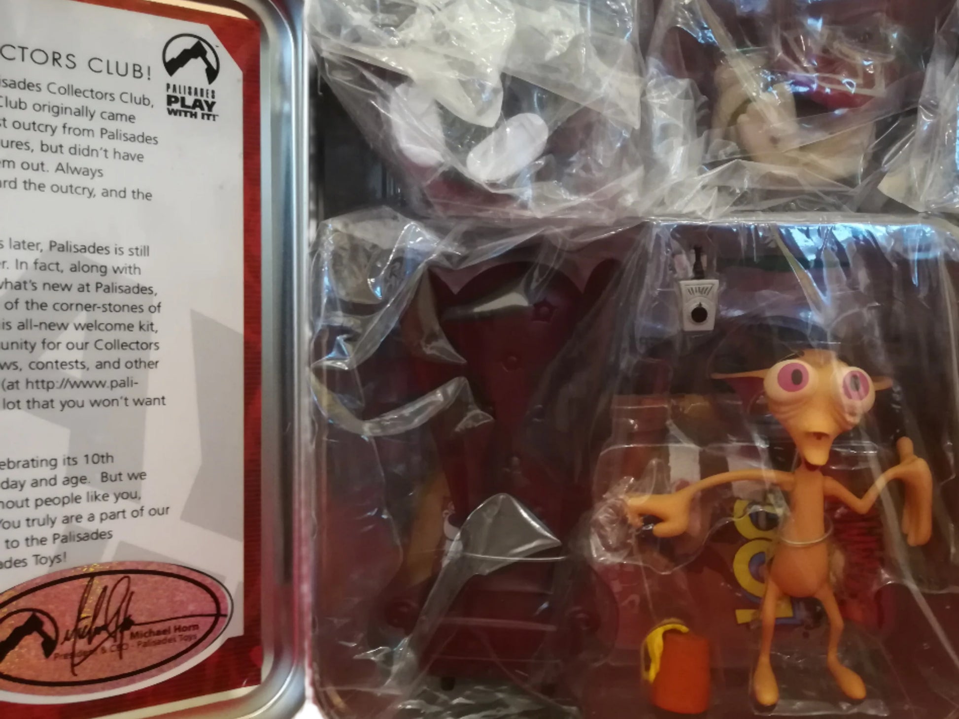 The Ren & Stimpy Nickelodeon Show Ren Hoek Figure With Crittaz & Freakbles By Palisades Toys 