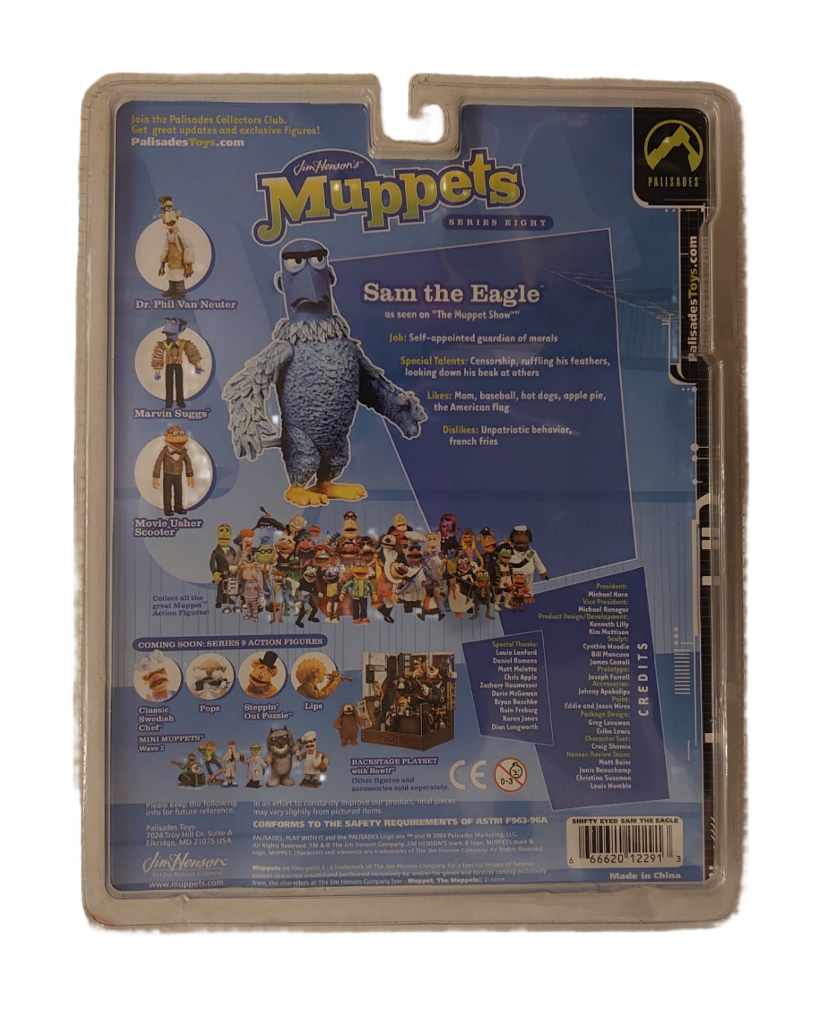 Jim Henson's The Muppet Show Shifty Eyes Sam The American Eagle By  Palisades Toys Series 8 Figure