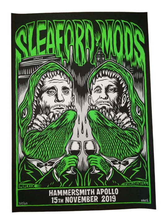 Sleaford Mods Hammersmith Apollo London Poster 2019 Tom J Newell 