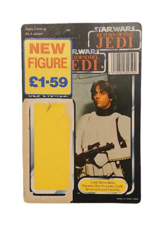 The Return Of The Jedi Palitoy Trilogo Luke Skywalker In Stormtrooper Disguise Backing Card Last 17