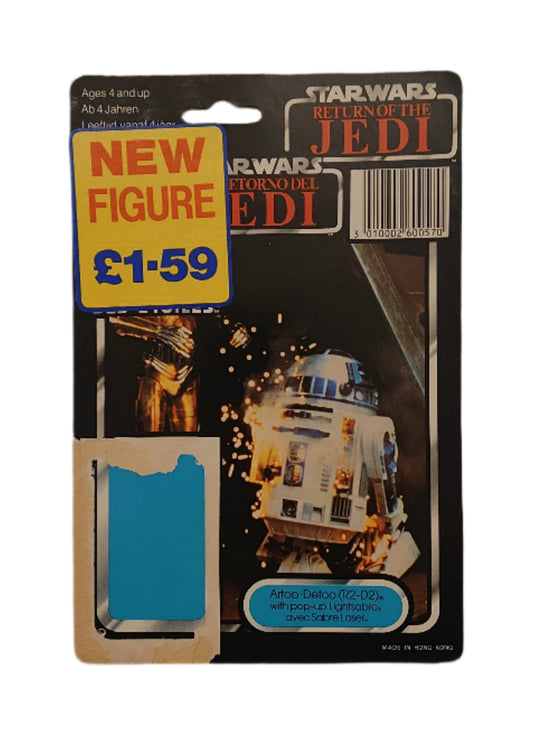 The Return Of The Jedi Palitoy Trilogo R2 D2 Artoo Detoo Pop Up Lightsabre Backing Card Last 17