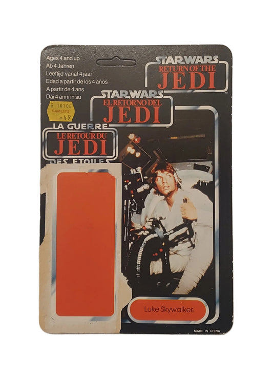 Star Wars The Return Of The Jedi Palitoy Clipper Trilogo 70 B Farmboy Luke Skywalker Gunner Backing Card