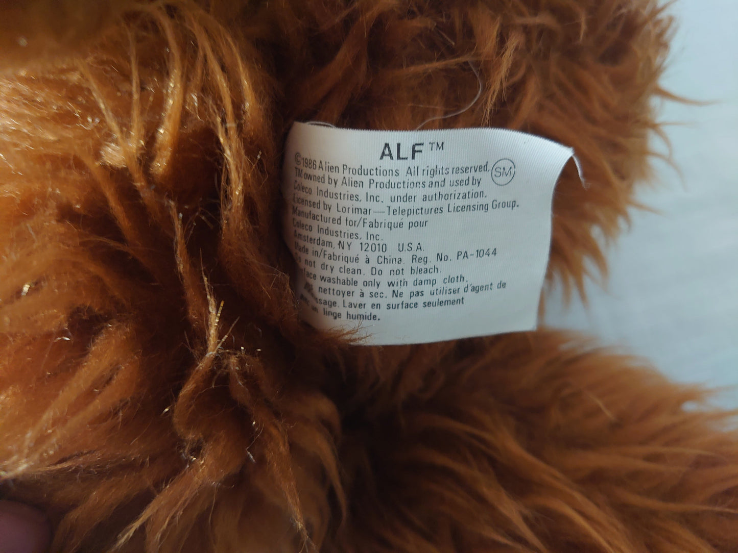Coleco Industries Inc. Alien Life Form ALF Talking Plush Figure From 1986 Alien Productions