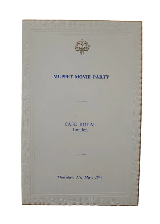 Jim Henson The Muppet Movie Cafe Royal Vintage Menu 31st May 1979