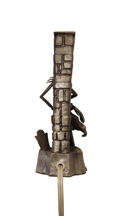 Pewter Statue Jack Skellington And Zero Lamp From The Touchstone Pictures Film - The Nightmare Before Christmas By Tim Burton