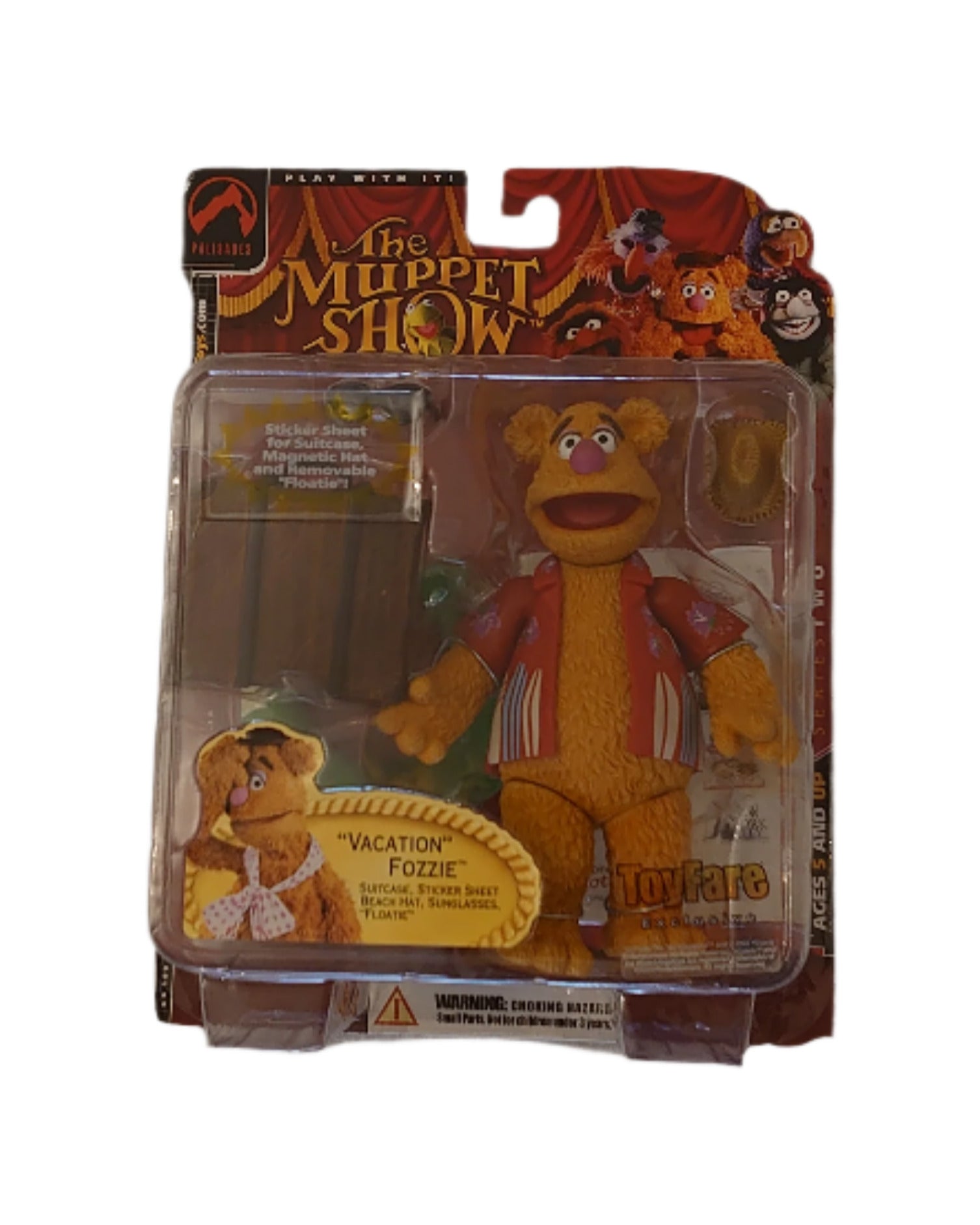 Series 2 Toyfare Exclusive Vacation Fozzie Bear From Jim Henson's Muppet Show By Palisades Toys