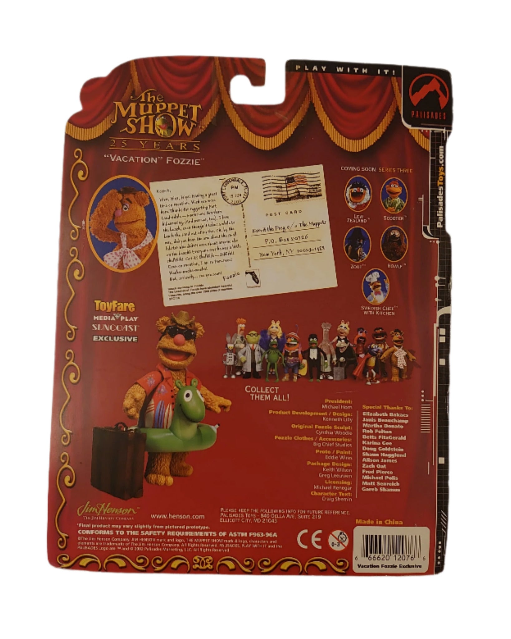 Series 2 Toyfare Exclusive Vacation Fozzie Bear From Jim Henson's Muppet Show By Palisades Toys
