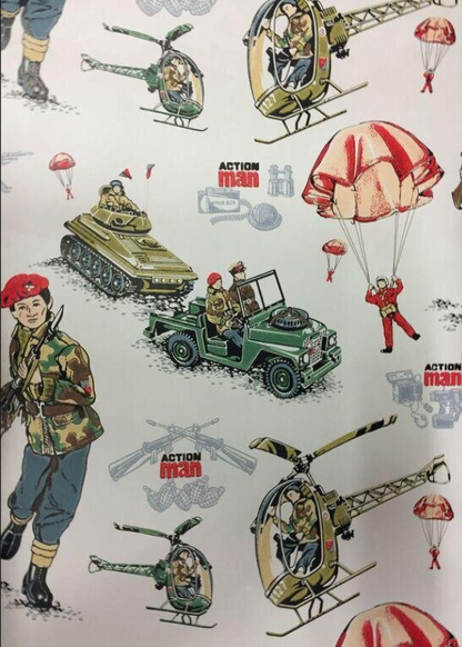Action Man Logo Vintage Wallpaper Tanks Jeeps Parachutes Helicopter Paratrooper Commander Rifles Hand Grenades