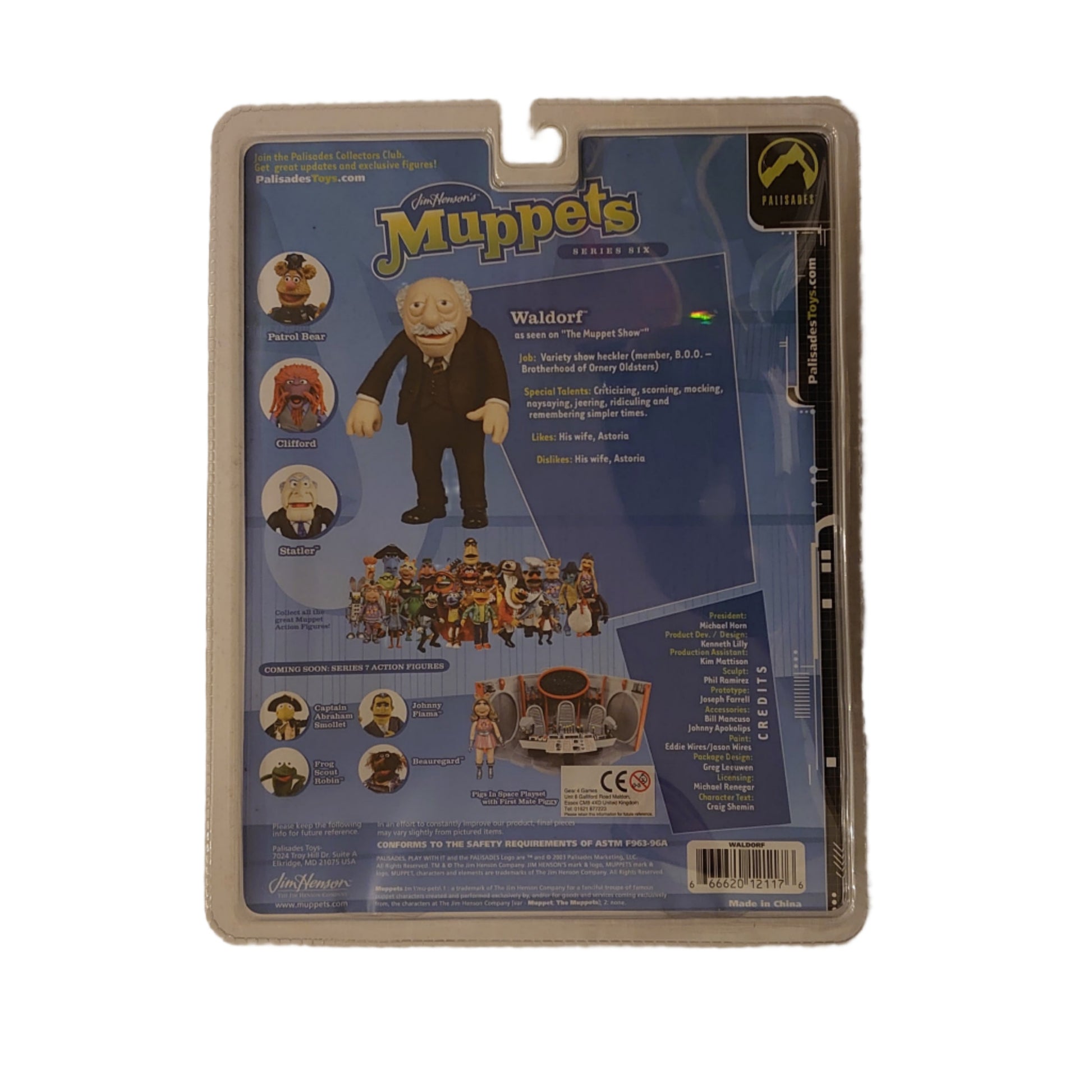 Jim Henson Muppet Show Waldorf  Palisades Toys Series 6 Figure