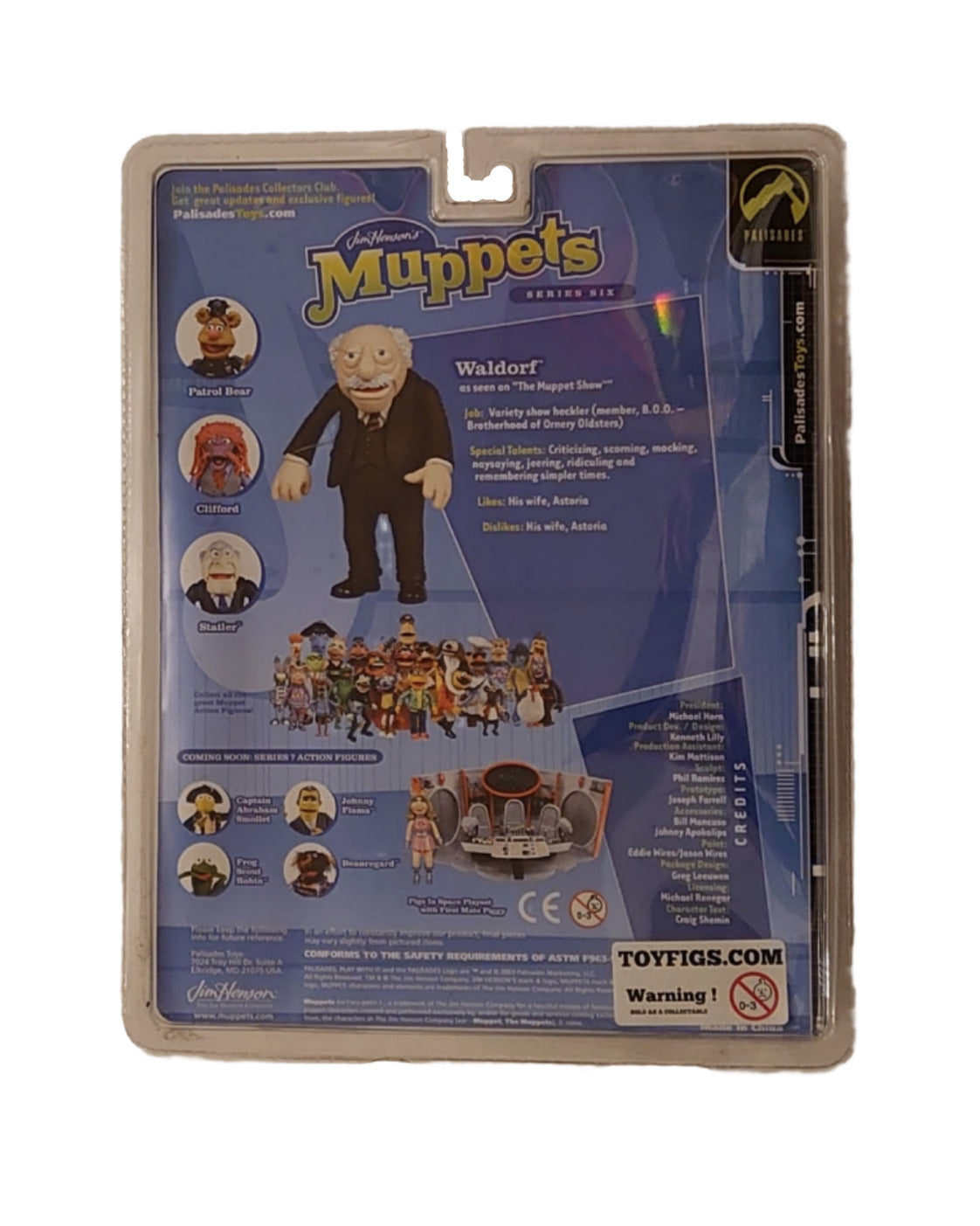 Waldorf From The Jim Henson Muppet Show A Series 6 Figure By Palisades Toys 