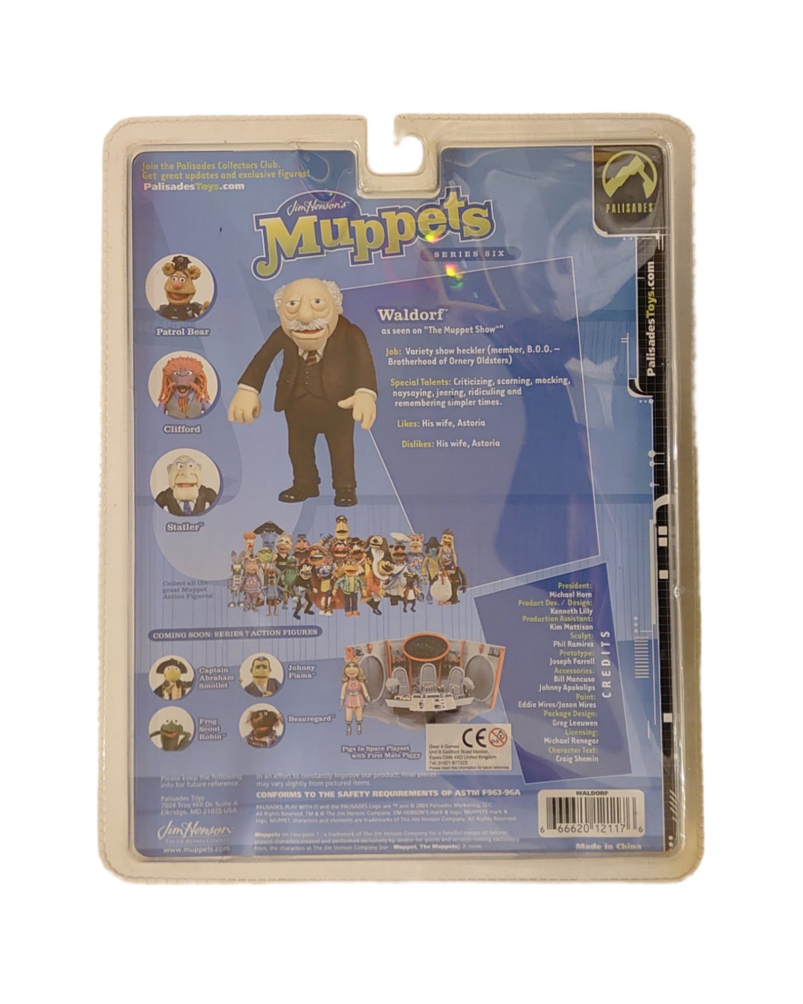 Waldorf From The Jim Henson Muppet Show A Series 6 Figure By Palisades Toys