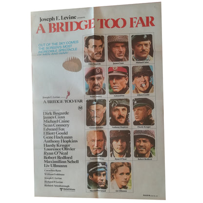 Original Cinema Poster From The World War 2 Movie A Bridge Too Far